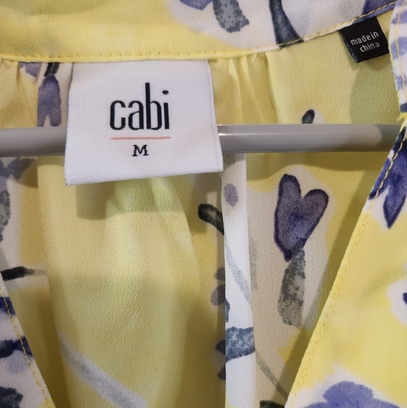 Cabi Women's Stevie Sunny Days Yellow Floral Blouse Size Medium Brand New! - Picture 6 of 8
